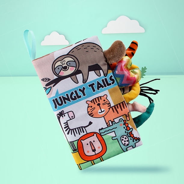 Libro de tela de dibujos animados Animal Tails Baby Bath Book para niños y niñas (Mapache) Sywqhk libre de BPA
