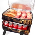 thumbnail image 5 of Bear Double Layered Insulated Lunch Bag with Two Compartments, Large Capacity, Handheld Meal Bag - 7.1x11.4x16.1 inches, 5 of 6
