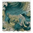 thumbnail image 2 of Ambesonne Abstract Shower Curtain, Paisley Pattern Swirled, 69"Wx75"L, Grey Yellow, 2 of 4