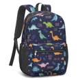 thumbnail image 2 of Dinosaur and Text Navy Blue Pattern 17" School Backpacks for Teens,Waterproof Oxford Fabric,S-Shape Padded Straps for School,Travel,Hiking,Camping, 2 of 6
