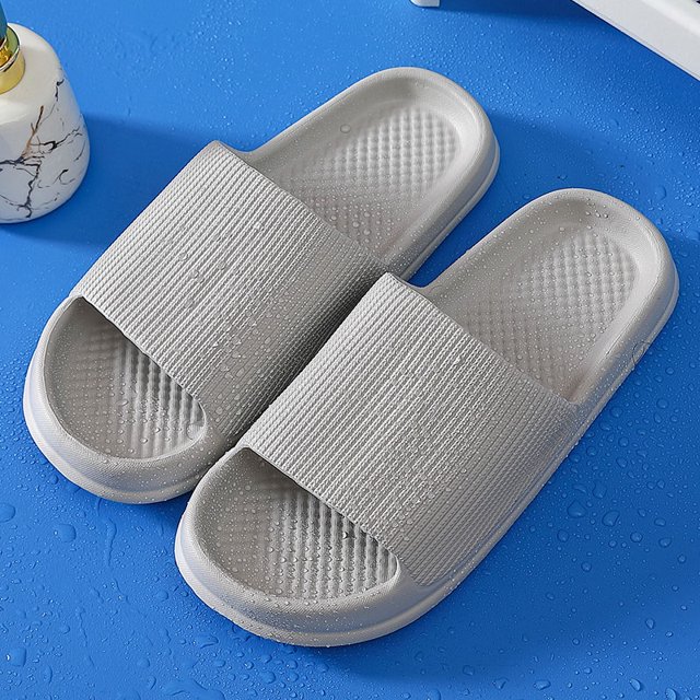 WDZKN zapatillas concisas de moda para mujer, chanclas planas ligeras de EVA para el Hogar, baño, masaje cómodo, toboganes de Interior para mujer