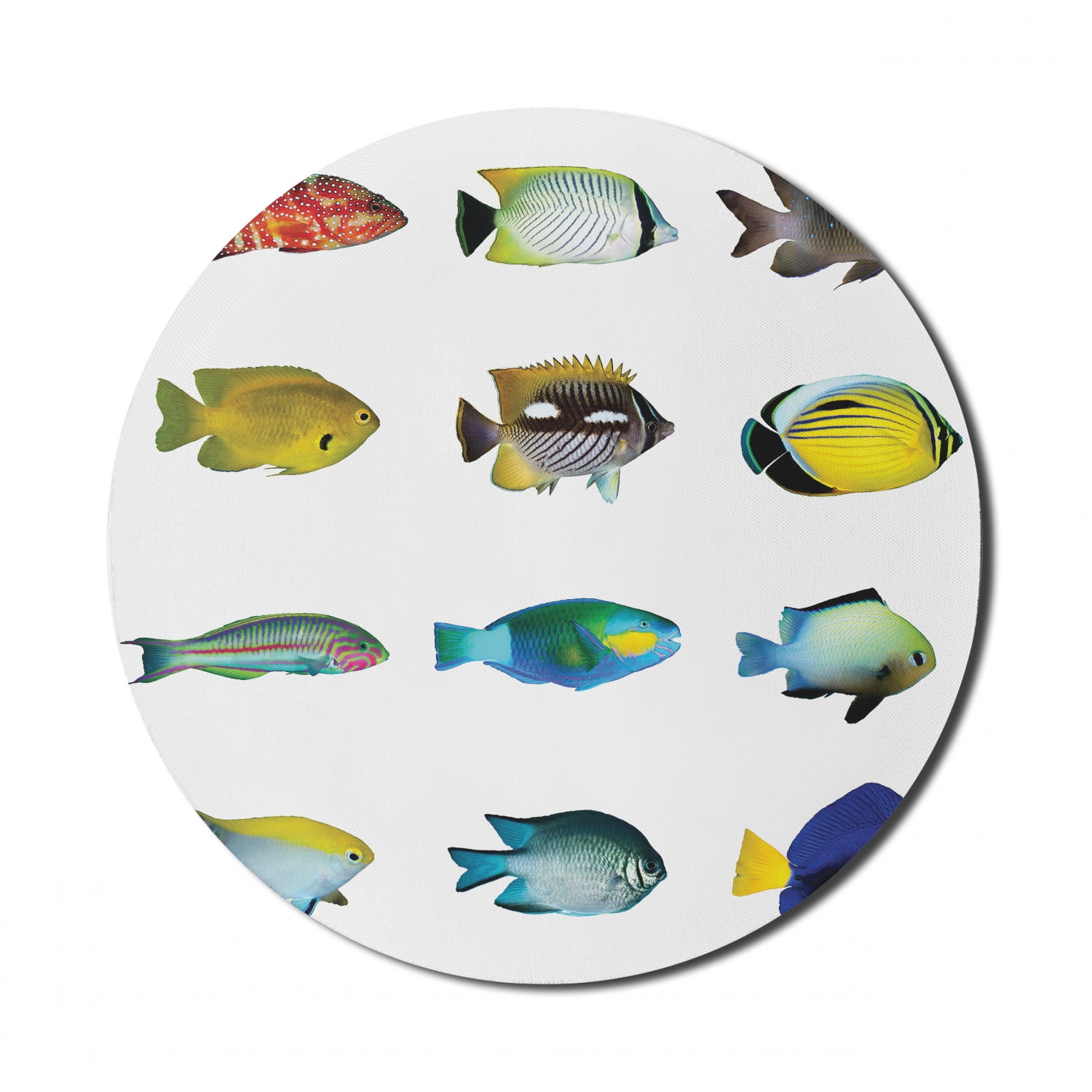 Fish Mouse Pad for Computers, Egyptian Fauna Bannerfish Goldfish