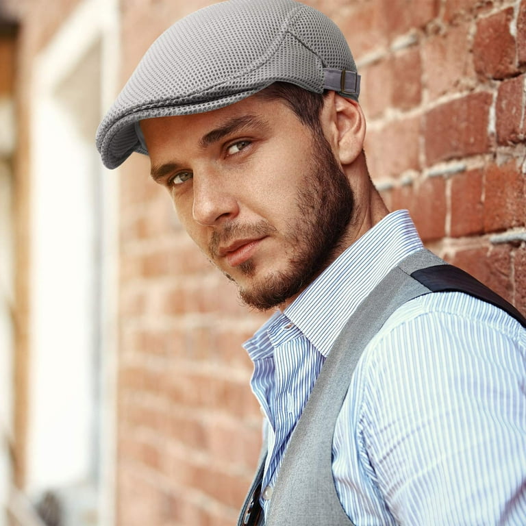 Adult Newsboy Hat, Men Women Breathable Mesh Beret Cap Golf Adult Newsboy Hat, Men Women Breathable Mesh Beret Cap Golf