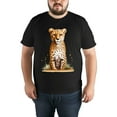 thumbnail image 4 of Men's Graphic TeeAnimals (3) Letter Print T-Shirts Round Neck Short Sleeves Sizes XS-5XL Summer Daily Casual Tops, 4 of 5