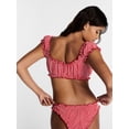 thumbnail image 3 of Kacey Lee Women's and Women's Plus Tie Front Bra Bikini Top with Cap Sleeves, Sizes XS-3X, 3 of 6