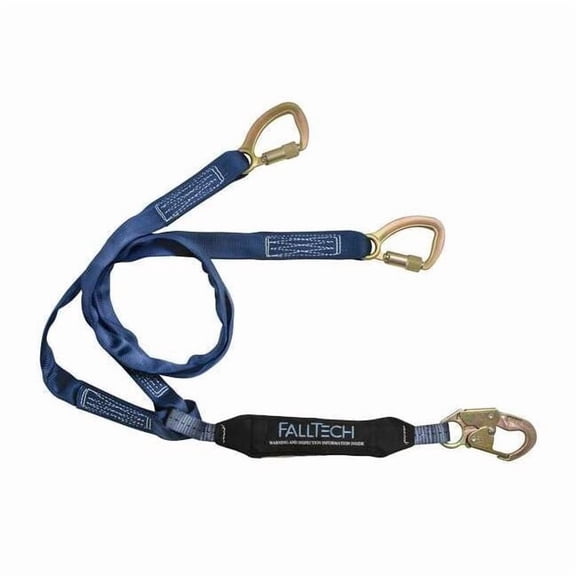 Falltech Shock-Absorbing Lanyard,Blue 8241Y
