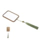 thumbnail image 2 of Travel Compact Mirror For Teens In Light Brown Featuring An Artistic Engraving Pattern For Makeup Check And Beauty Reflection 1Pack, 2 of 4