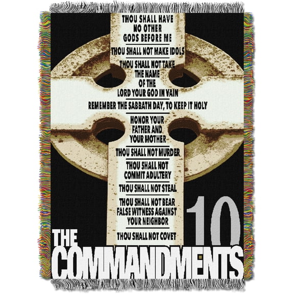 Big Ten Commandments 48" x 60" Woven Tapestry Throw