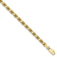 thumbnail image 1 of 10k Yellow Gold 4mm Rope Chain Bracelet Men   For Dad Mens  For Him, 1 of 5