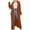 Brown, variant on Ediodpoh Knitted Sweater Coat Long Cardigan Warm Winter Fashion Outerwear Casual Oversized Button Front Pocket Detail Cardigan Sweaters for Women Orange1 M
