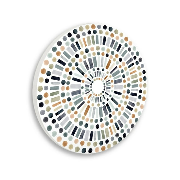 Stupell Industries Varied Neutral Tones Geometric Circles Shapes Fractal Graphic Art Unframed Art Print Wall Art, Design by Victoria Barnes