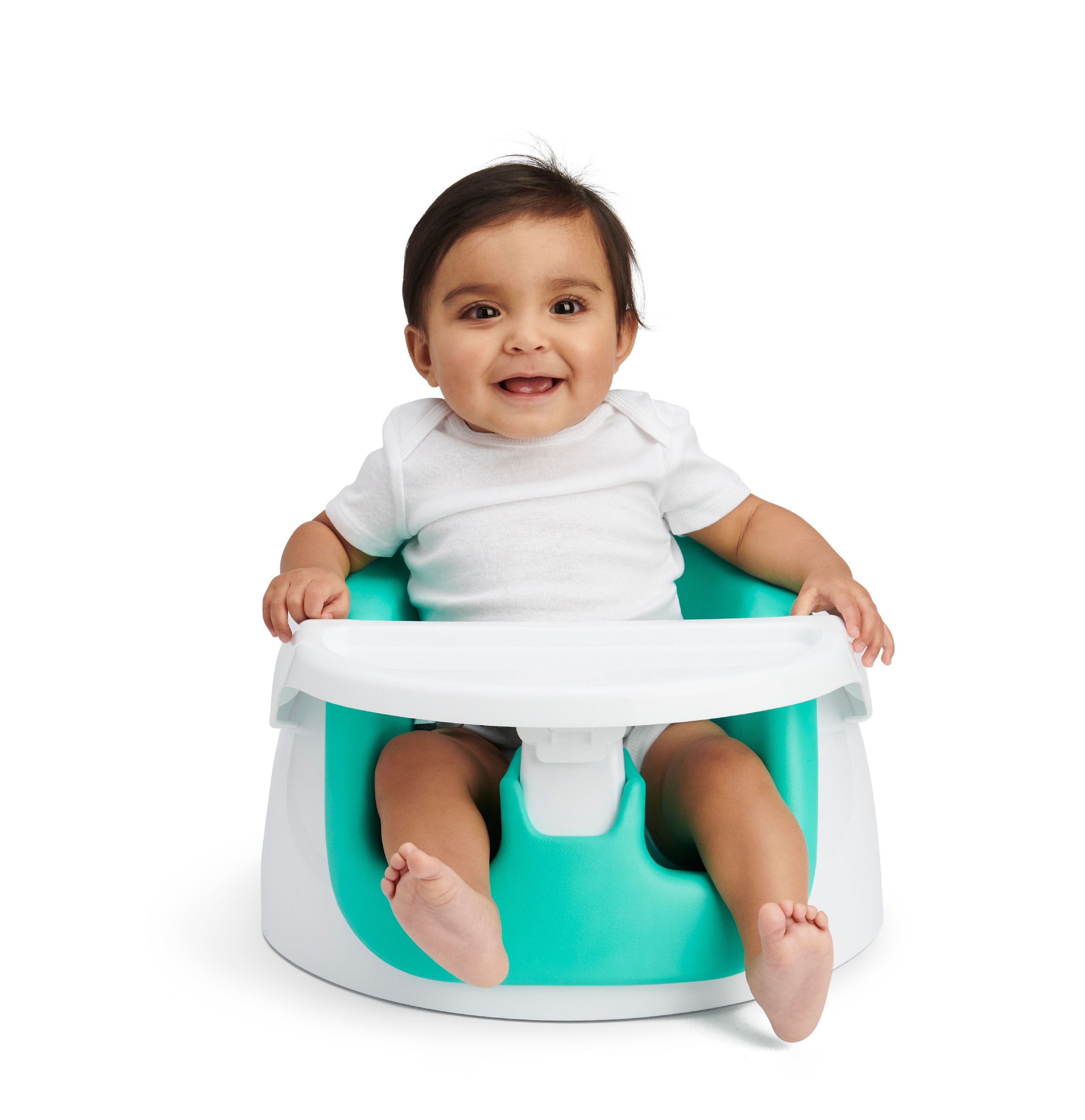 Regalo My Little Seat 2-in-1 Floor & Booster Seat with Removable Tray, Portable Toddler Feeding Seat, Teal, Ages 4-30 Months, Up to 33 lb