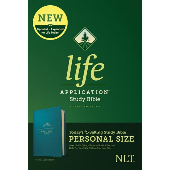 NLT Life Application Study Bible, Third Edition, Personal Size (Leatherlike, Teal Blue), (Hardcover)