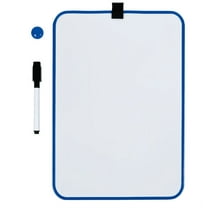 JAM Paper 8 x 12 Magnetic Dry Erase Foam Whiteboards, Blue Border, 1 per Pack