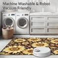 thumbnail image 5 of ODIKA 8'x10' Machine Washable Non-Slip Area Rug, Sunflower and Daisy Inspired Rustic Floral Design High Traffic Rug with Pad, Yellow, 149021, 5 of 8