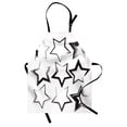 thumbnail image 1 of Grunge Apron Set of Grunge Star Brush Strokes with Different Borders and Angles Artisan Print, Unisex Kitchen Bib Apron with Adjustable Neck for Cooking Baking Gardening, Charcoal Grey, by Ambesonne, 1 of 3