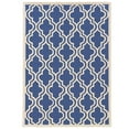 thumbnail image 2 of Linon Silhouette Quatrefoil Hand Hooked Wool 5'x7' Rug in Navy, 2 of 3