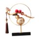 thumbnail image 5 of Estatua de calabaza Feng Shui , adorno de mesa tradicional hecho a mano, artesanía de resina de 11x2,7x11,8 pulgadas para decoración del hogar, Dorado, 5 of 8