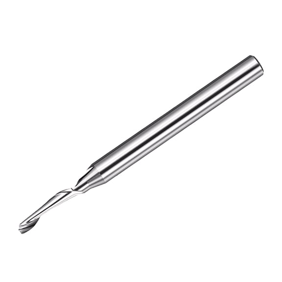 Uxcell Carbide Upcut Spiral Router Bit, 1/8" Shank CNC Router Bits 2mm x 8mm (Cutting Dia x Length) Single Flute End Mill Cutter for Aluminum, Plastic, Wood, MDF