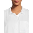 thumbnail image 3 of Terra & Sky Women’s Plus Size Button Front Shirt with Long Sleeves, 3 of 5