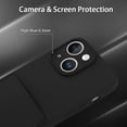 thumbnail image 3 of iPhone 14 Case Card Holder Black Liquid Silicone Soft Screen Protector Cover Shockproof Anti Scratch Microfiber Lining Full Body Protection Shell, 3 of 12