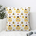 thumbnail image 4 of Pofeuu Bees and Flowers Print Double-sided plush pillowcase Square Throw Pillow Covers Pillows Cover for Living Room Bedroom Sofa Couch Cushion Cover（No pillow core）-12"x12", 4 of 7