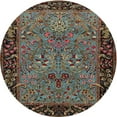 thumbnail image 1 of Ahgly Company Machine Washable Indoor Round Traditional Khaki Green Area Rugs, 4' Round, 1 of 7
