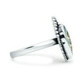 thumbnail image 2 of Petite Dainty Statement Fashion Pear Abalone Ring Band 925 Sterling Silver Size 6, 2 of 5