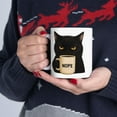 thumbnail image 5 of Grumpy Black Cat "NOPE" Mug – Funny Cat Lover Coffee Cup – 11oz White Ceramic Mug with Sarcastic Cat Art, 5 of 7