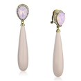 thumbnail image 1 of Women IP Gold Stainless Steel Earrings with Top Grade Crystal in Light Rose, 1 of 1