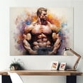 thumbnail image 1 of Designart Décoration Murale d'Aérobic et de Musculation, art Mural d'Aérobic et de Musculation, Euphony Musclé de Musculation, Grande Toile Moderne Beige, 40x30 Pouces, 1 of 5