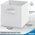 thumbnail image 4 of Fabric Storage Cubes for Cube Organizer - 8 Pack Heavy Duty White Storage Bins - 11 Inch Cube Storage Bin, Use As A Clothes Storage Box In Closet, Baskets For Shelves or Cubbies Storage Organizer, 4 of 4