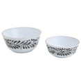 thumbnail image 2 of INFUSE 2 Piece Lebrillo Pattern Melamine Serving Bowls Set for Outdoor Parties Entertaining, Black, 2 of 4