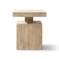 thumbnail image 4 of Pemberly Row 18" Reclaimed Elm Block Plinth Side Table in Light Natural Brown, 4 of 10