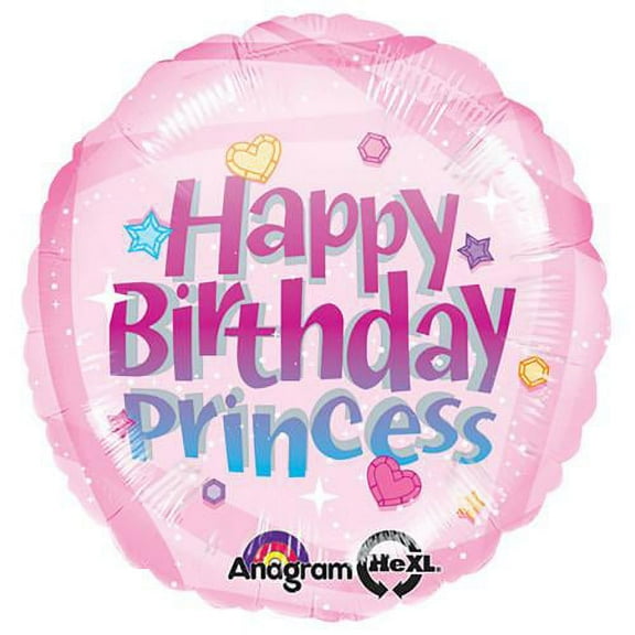 LOONBALLOON Sentiments Balloons, 18″ HAPPY BIRTHDAY PRINCESS