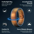 thumbnail image 2 of King Will Men's Silicone Wedding Band - 1.8mm Ultra Thin Ring with Sunset Orange Metallic Shimmer | Comfort Grip Inner Design | Hypoallergenic Rubber Ring for Gym, Work, Travel Size 12, 2 of 7