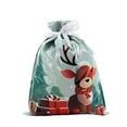 thumbnail image 2 of YIMWNYI Christmas Drawstring Gift Bag, Holiday Candy Bag, Reusable Gift Sack with Santa Theme, Party Favor Pouch, Festive Treat Bag for Xmas Packaging Decorations, 2 of 6