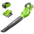 thumbnail image 1 of Sopladora/barredora de hojas Greenworks, 40 V, 150 MPH, ligera, 1 of 9