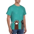 thumbnail image 5 of Rocae Cute Cat Paw And Dog for Men's Moisture-Wicking Crew Tee - T-Shirt for Sports, Outdoor Activities, and Casual WearXX-Large, 5 of 9