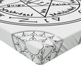 thumbnail image 2 of Ambesonne Pentacle Fitted Sheet, Concept, Twin Size, Black and White, 2 of 3