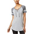 thumbnail image 1 of Playera básica de hockey con cordones Ultra Flirt para mujer gris XS, 1 of 2