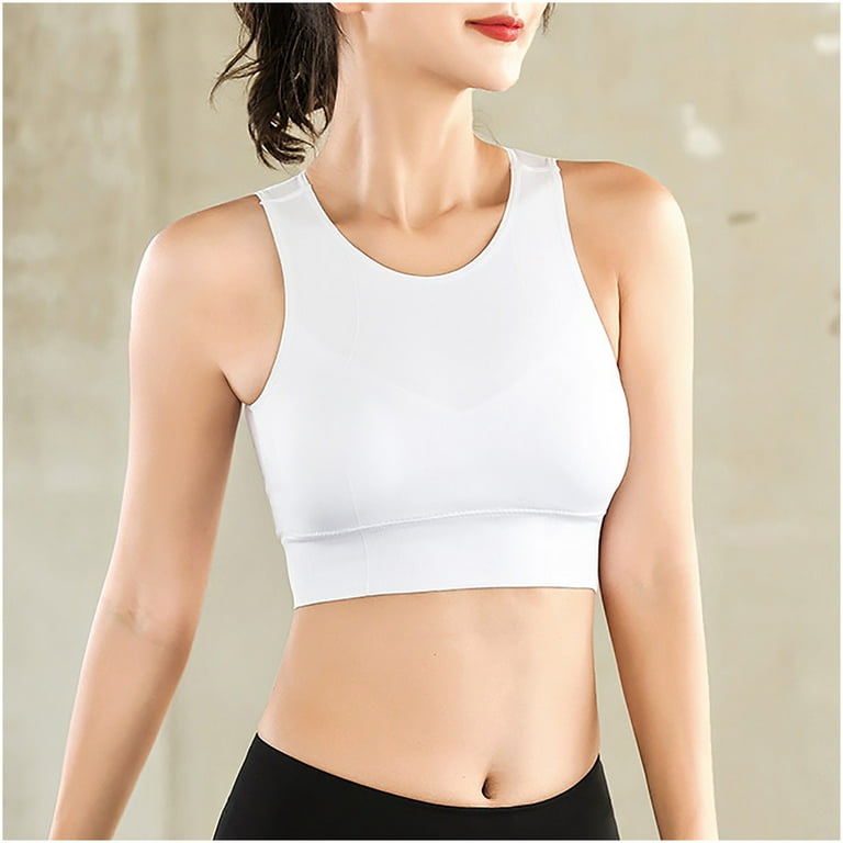 Deagia Clearance Sports Bras for Women Large Bust Daily Yoga Solid  Sleeveless Cold Shoulder Casual Tanks Blouse Tops Perfect Shape Padding Bra  XL #1351 