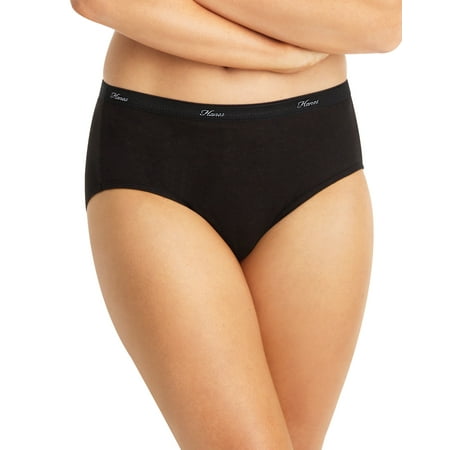 Hanes Women s Cotton Low Rise Brief Underwear  Moisture-Wicking  6-Pack Assorted 9
