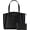 Black, variant on MOSISO Laptop Tote Bag for Women, 15.6 inch PU Leather Work Laptop Bag with Flap Buckle & Clutch Purse, Large Capacity Computer Shoulder Handbag for Casual Business Travel