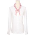 thumbnail image 2 of INSPIRE CHIC Women's Floral Printed Square Scarves, 23.6X23.6" Flowers Tassel Gauze Headscarf Neckerchief Flower-3-Pink, 2 of 6