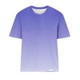 thumbnail image 4 of T Shirts For Women Womens Tops Short Sleeve Gradient Color Fashion Round Neck Casual T Shirt, 4 of 5
