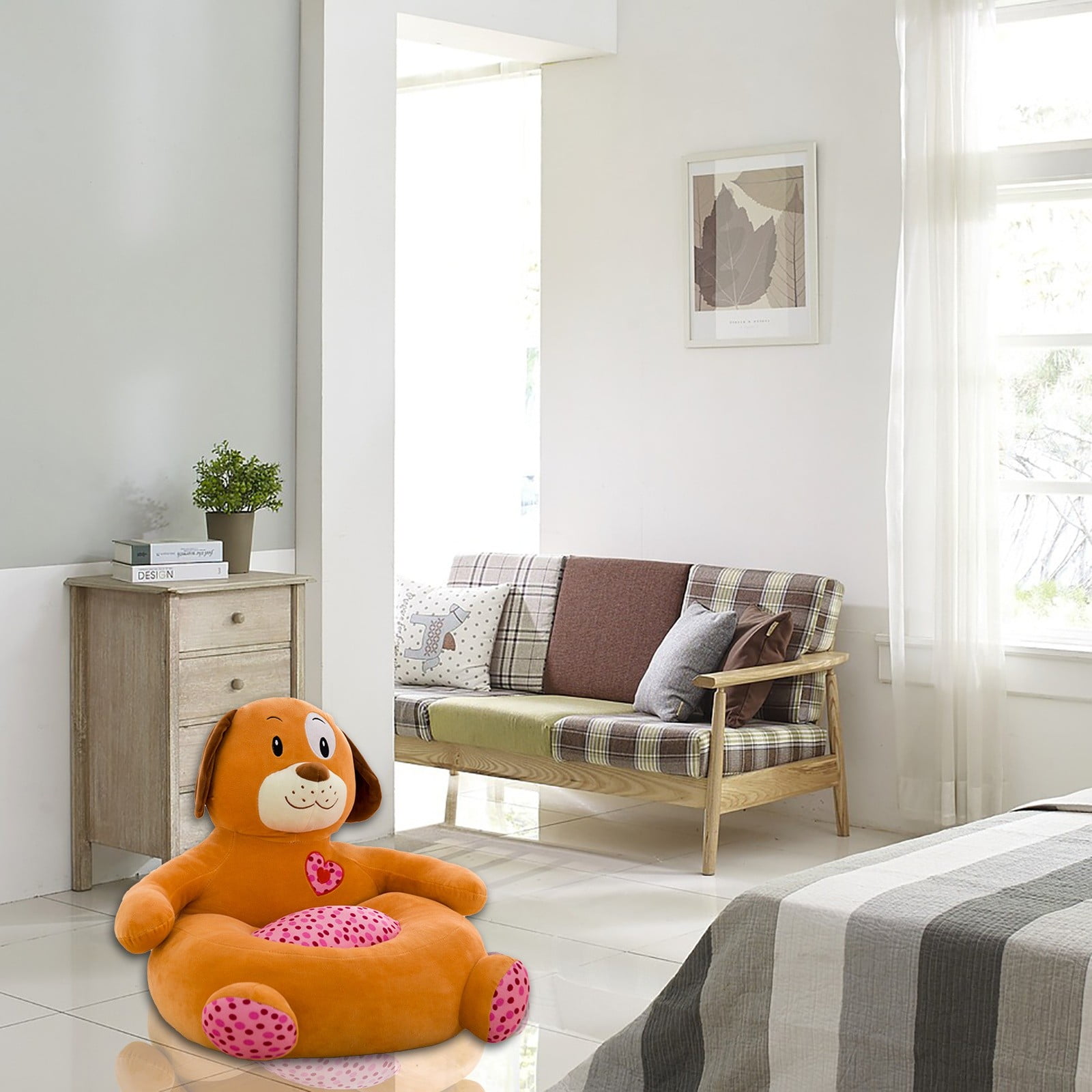 Moxeupon Canapé Panda Pour - Canapé En Peluche Pour Avec Panda En Peluche,Chaise De Canapé De Lecture Pour, Siège De Soutien Animal Doux Pour Tout-Petits Filles Garçons