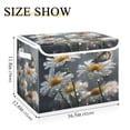 thumbnail image 3 of BZSMCE Storage Bin Cube Organizer Basket with Flip-Top Lid Daisy Serenade Printed, 3 of 7