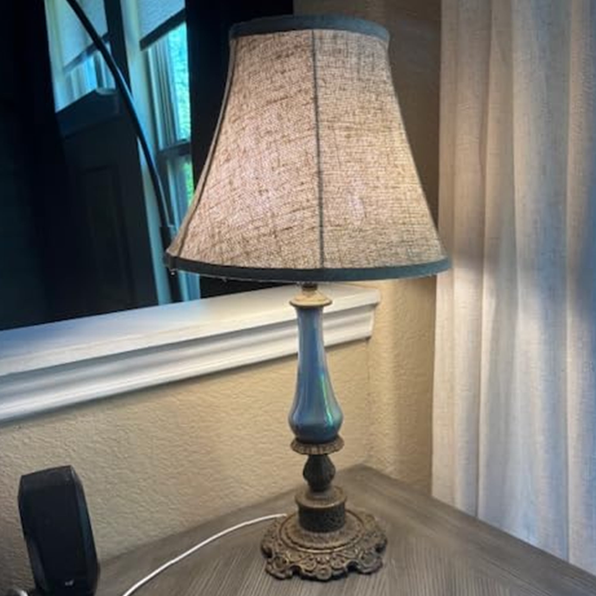 TOOTOO STAR Small Brown Lamp Shade for Table Lamps-Bell Bedside Lampshade