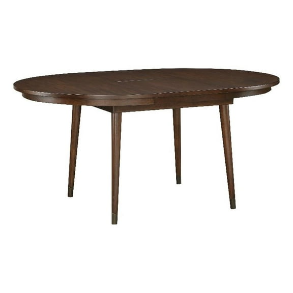 Coly Dining Table with Butterfly Leaf 48-65 Inch Round-Maple Brown